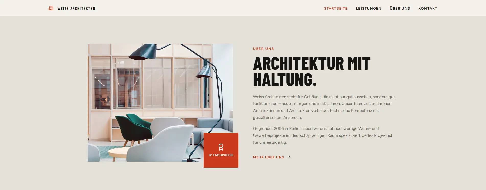 Vorschau der Website Weiss Architekten